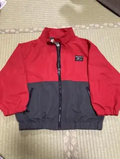 ⭐︎薄手ジャンパー赤レッド×灰グレー