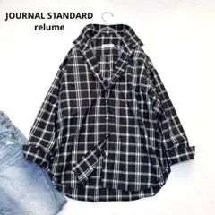 JOURNAL STANDARD relume☆コットンチェックシャツ　グレーのサムネイル
