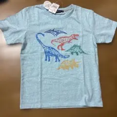 新品　BEAMS mini キッズ Tシャツ 恐竜柄 サックス 140cmのサムネイル