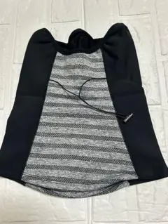 新品未使用品✨✨ネックウォーマー 黒とグレー ストライプ