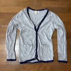 BARNS OUTFITTERS スウェット　カーディガン グレー M 日本製のサムネイル