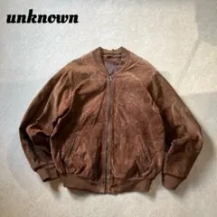 本革レザーブルゾン短丈ブラウンヴィンテージ風MA1ジャケット90sストリート古着