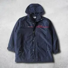 90s Kaepa 中綿 ナイロン ジャンパー ネイビー XL 防寒 フード付き