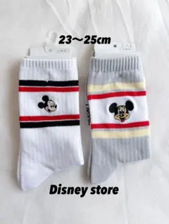Disney Store ミッキーマウス ソックス 2足セット 23-25cmのサムネイル