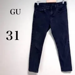 【GU】ブラック　ウルトラ　ストレッチ　スキニー　細身　足長　カジュアル　M〜L