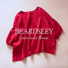 美品】定価2.7万✴︎BEARDSLEY パールボタンリネン前後ブラウス 黒 