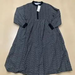 サマンサモスモス　襟配色小花柄ワンピース