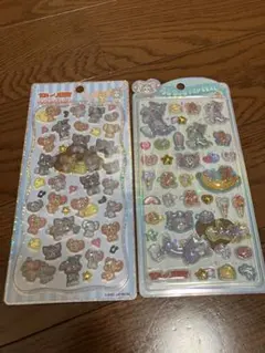 【新品未使用】トムジェリー　シール2枚セット プチドロップステッカー　うるちゅる