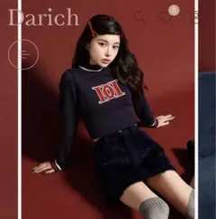 ダーリッチ　レトロDDロゴニットトップス(ネイビー)