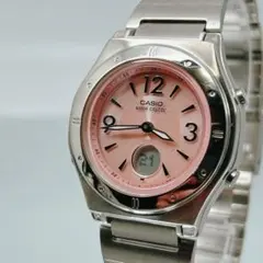 稼働　CASIO Wave Ceptor ピンク 腕時計　ソーラー　レディース