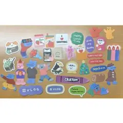 シール まとめ売り 34枚 コラージュ デコレーション ステッカー