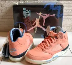 AJ5 DJKHALED　DJキャレド 25cm ピンク 箱　黒タグ　紐付き AJ5 DJKHALED DJキャレド 25cm ピンク 箱 黒タグ 紐付き - メルカリ