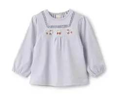 petit main いちご刺しゅう 長袖T