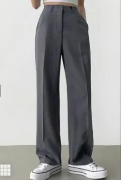 GRL 　センタープレスストレートパンツ　ai07