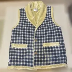 NORTH FIELD CLUB チェック柄フリースベスト M