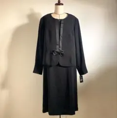 【未使用タグ付き】LIPRIA 23号　セットアップ 黒　礼服・喪服 リボン