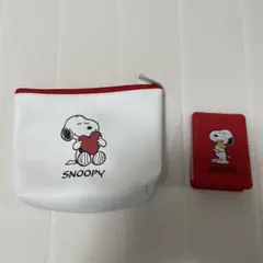 スヌーピー ポーチとミラーセット