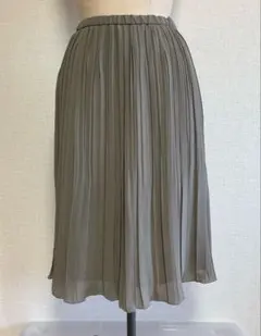 ひざ丈 プリーツスカート グレーのサムネイル