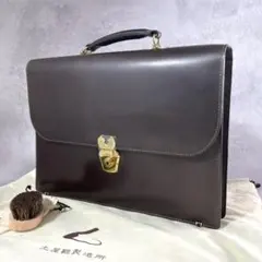 土屋鞄 マグナス ファスナートップブリーフ ウィスキー 定価22万円