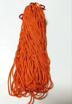 江戸打ち紐　濃いオレンジ色　49g
