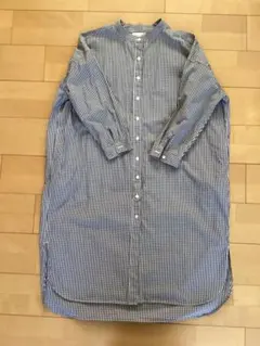 TROIS チェック柄 ロングシャツワンピースのサムネイル