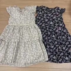 花柄ワンピース 半袖 2点セットのサムネイル