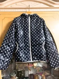 MATERIAL BLUE bis 星柄フード付き中綿ジャケット