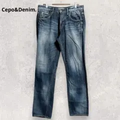 Cepo&Denim ストレートジーンズ デニム L 綿100％ ユーズド加工