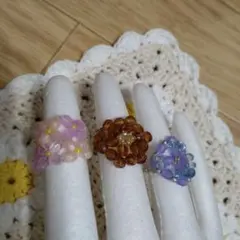 【最終値下げ❕】ビーズハンドメイド　ブレスレット＆指輪7個セット