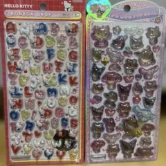 ハローキティ ボンドロ もじ うるちゅるポップシール 日焼け 2点 新品未開封