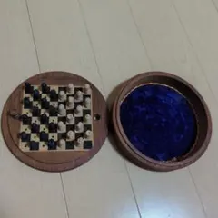 木製　チェス　コンパクト