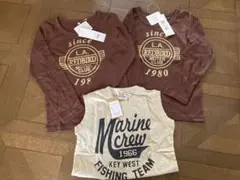新品未使用☆ベルメゾン他　長袖Tシャツ　ノースリーブ　130cm  3枚セット