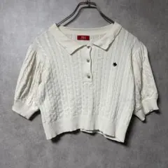 dazzlin POLO BCS コラボ ケーブル ポロ ニット トップス
