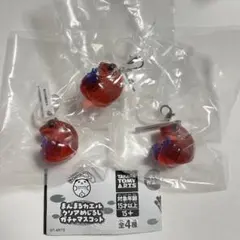 まんまるカエル　クリアめじるしマスコット　3個セット