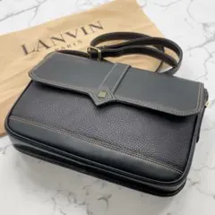開店セール☆定価約18万 良品 ランバン レザー リザードエンボス ロゴ