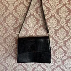 ブラック クロコダイル風 ショルダーバッグ