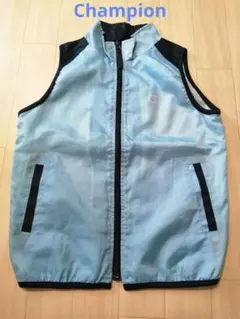 Champion 水色 ジッパーベスト