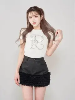 DRビジューリブニットトップス Darich ホワイト