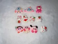 デコレーションパーツ ♡ 11個セット ピンク デコパ