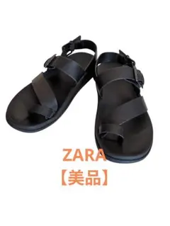 【正規品！新品未使用！】ZARA MEN レザーサンダル 40 ZARA メンズ ダブルストラップ リアルレザーサンダル｜Yahoo!フリマ
