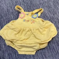 【値下げ中】MIKI HOUSE FIRST ロンパース 80cm イエローのサムネイル