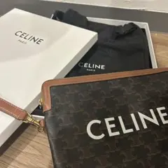 スモールポーチ キュイル トリオンフCELINEプリント入りトリオンフキャンバス