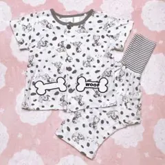 ディズニー　101匹わんちゃん　半袖　パジャマ　腹巻き付き　90cmのサムネイル