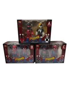 スパイダーマン 一番くじ ベアブリック A賞 Ｂ賞 C賞 ペアボックス賞 セット