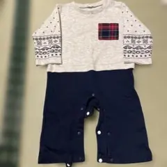 ロンパース 80サイズ グレー ネイビー