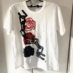 BLACK COMME des GARCONS 薔薇 チェーン TシャツSサイズのサムネイル