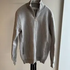 Calvin Klein Platinum グレー　ニットパーカー ジャンパーM