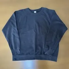 値引きFruit of the Loom ブラックスウェット ラグランLサイズ