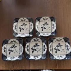 未使用品】 瀬戸焼 貫入 赤津焼 竹模様 角皿 5枚セット - メルカリ