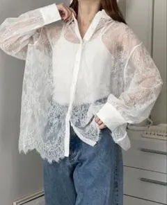 極美品 レリアンプラスハウス ブラウス トップス 13＋XL 洗える 